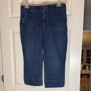 Gloria Vanderbilt Dark Blue Cropped Jeans